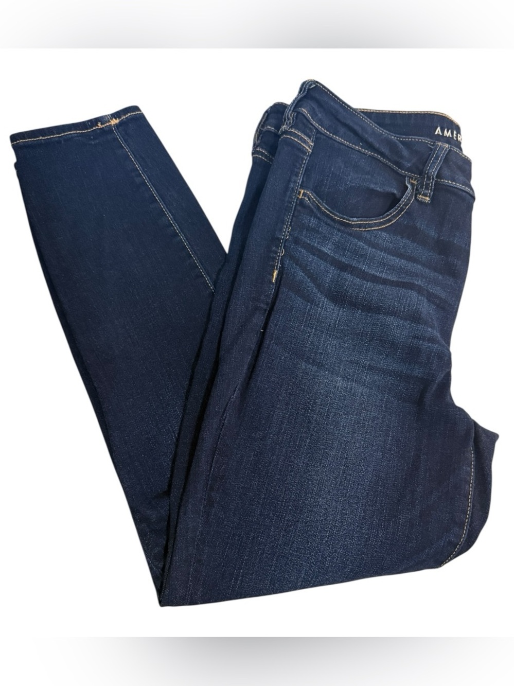 American Eagle Next Level Stretch Jegging Jeans Womens 14 Short Dark Wash